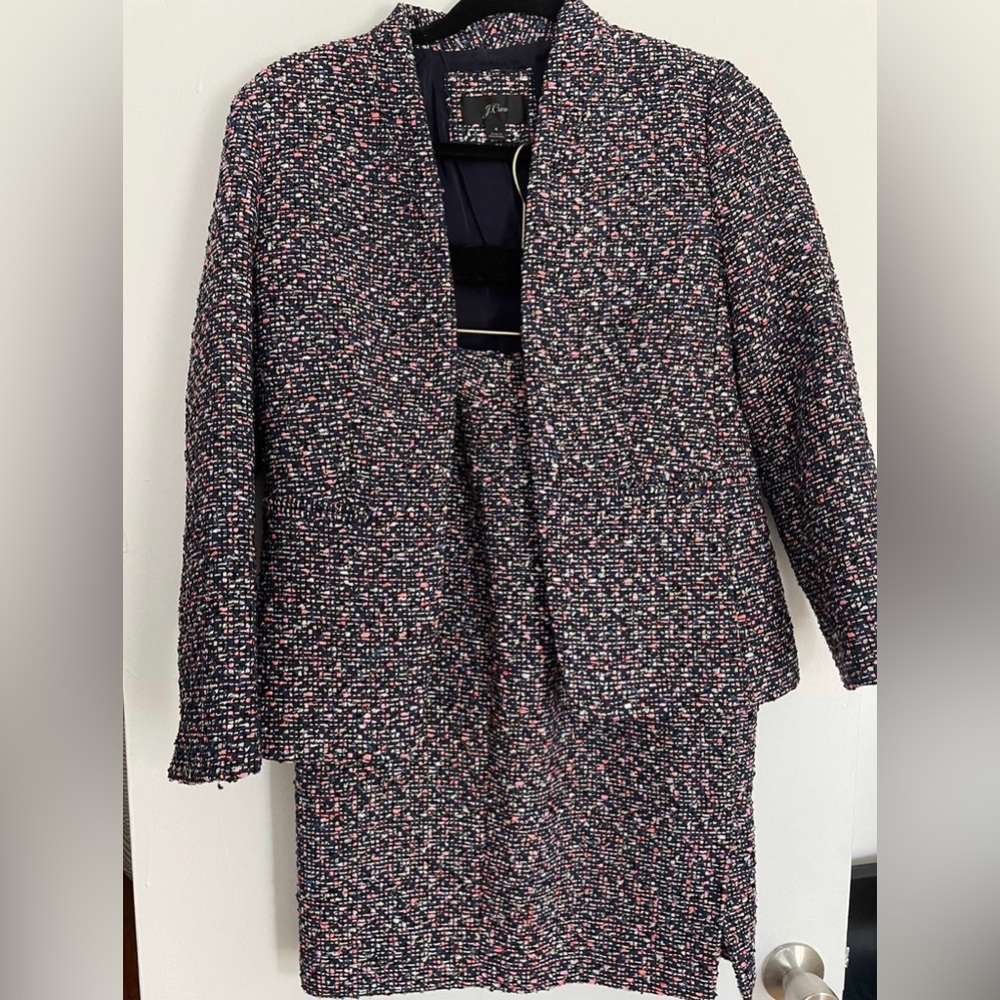 J Crew tweed suit
